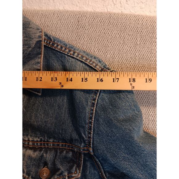 Levis Big E Type 3 Vintage Denim Jacket Mens Small Blue 1970 #52 Distressed USA - Picture 10 of 16